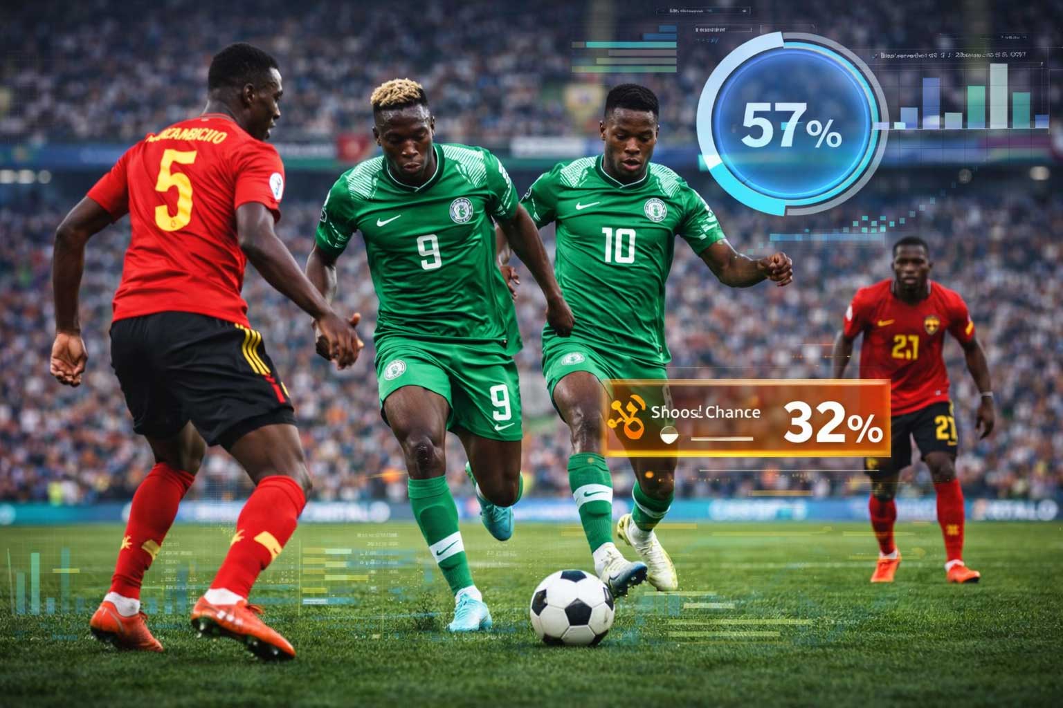 مقایسه تاکتیکی دو تیم نیجریه - موزامبیک